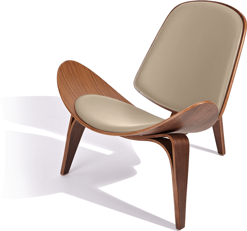 Chaise Shell (CH07) Italian Leather/Beige/Rosewood image.
