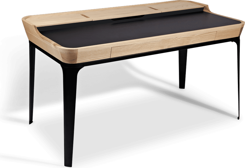 Finn Desk Solid American Ashwood/Black image.