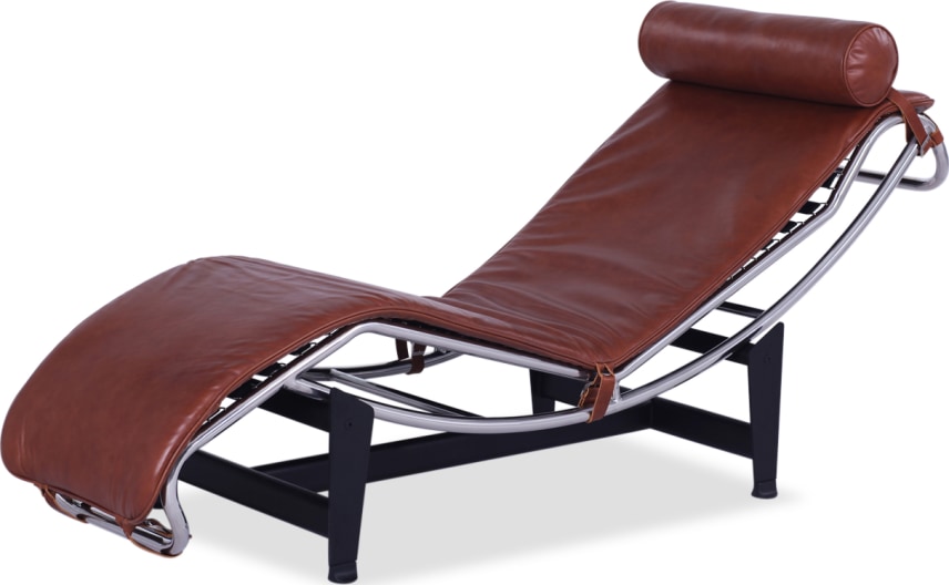 LC4 Style Chaise Longue Premium Leather/Tan image.