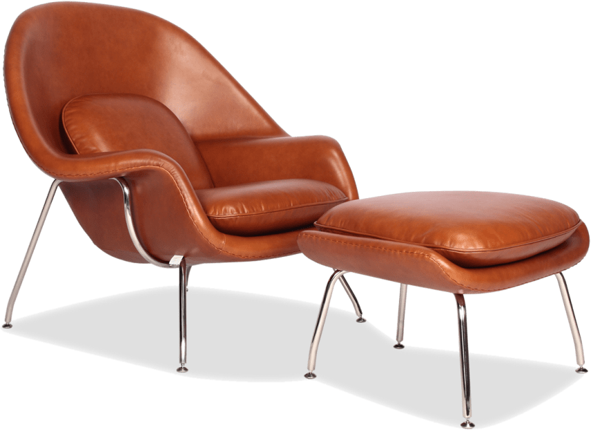 Chaise de l'utérus Premium Leather/Dark Tan image.