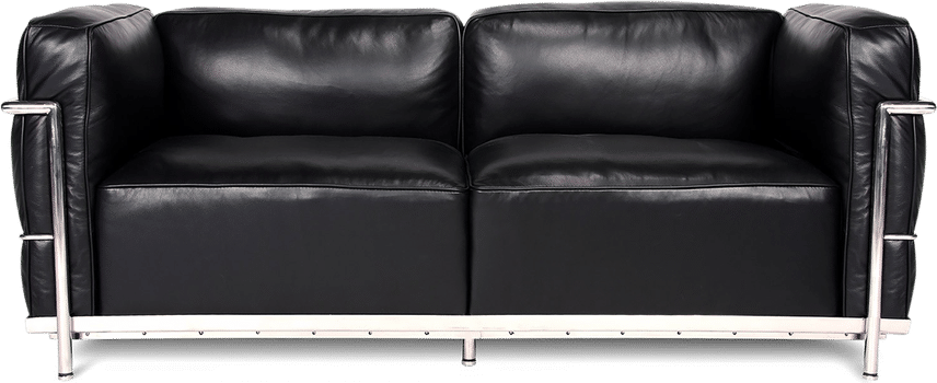 LC3 Style 2 Seater Grand Sofa  Black  image.