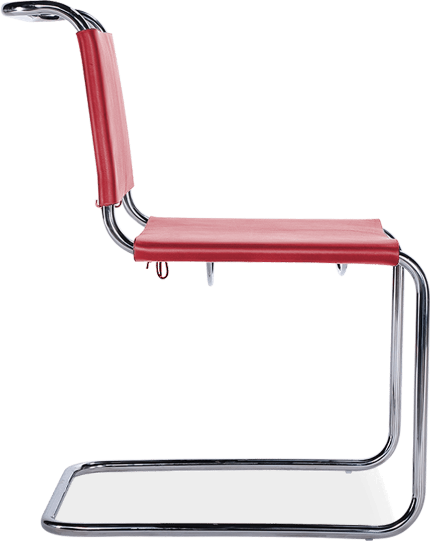 Mart Stam Chair Premium Leather/Red image.