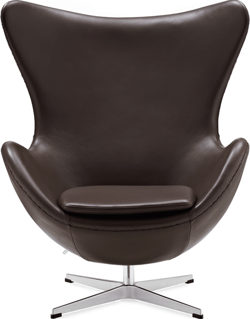 La silla huevo Premium Leather/With piping/Mocha image.