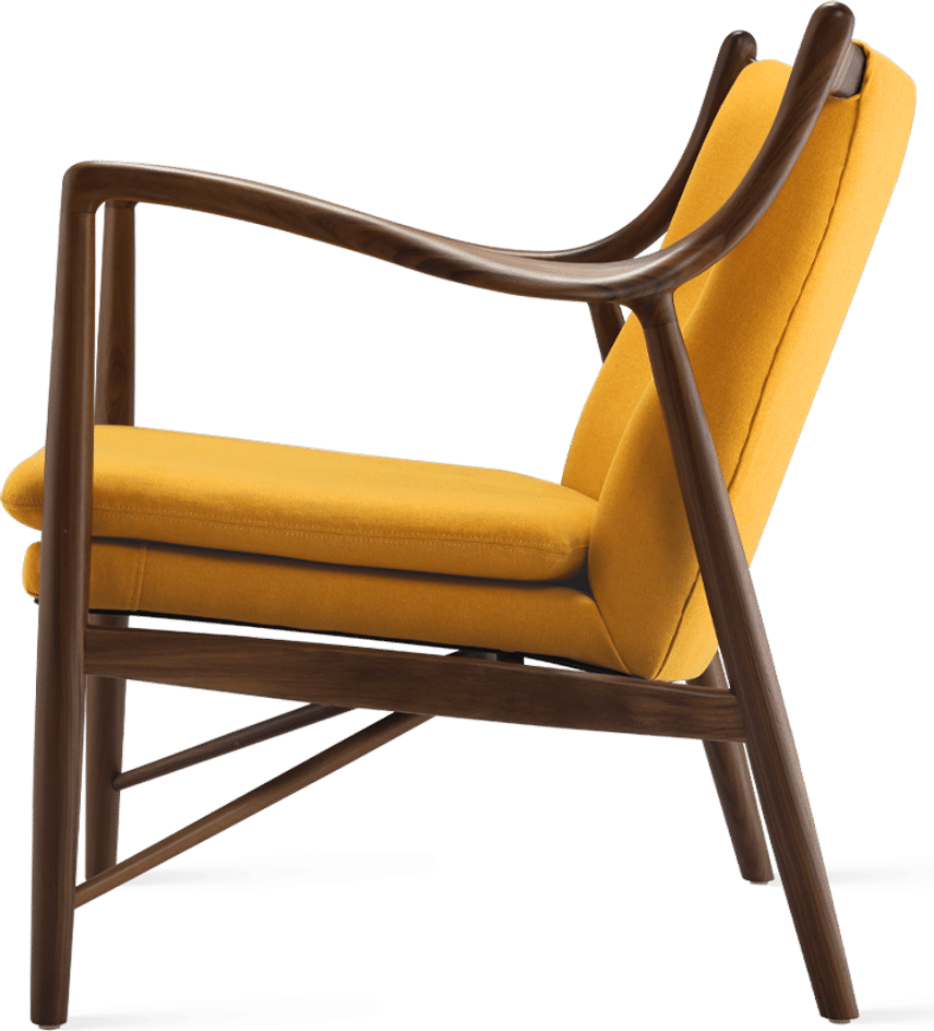 No. 45 Chair Mustard/Fabric/Walnut image.