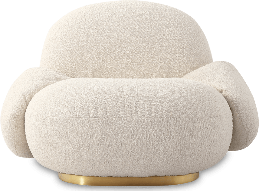 Pacha Style Armchair Gold/Creamy Boucle/Boucle image.