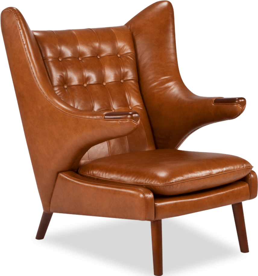 Teddy Bear Chair Premium Leather/Dark Tan image.