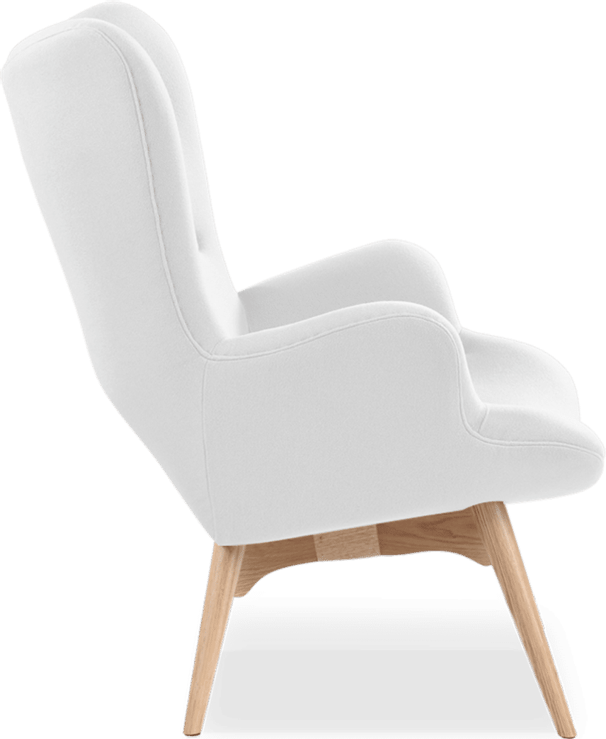 R160 Contour Chair Wool/White image.