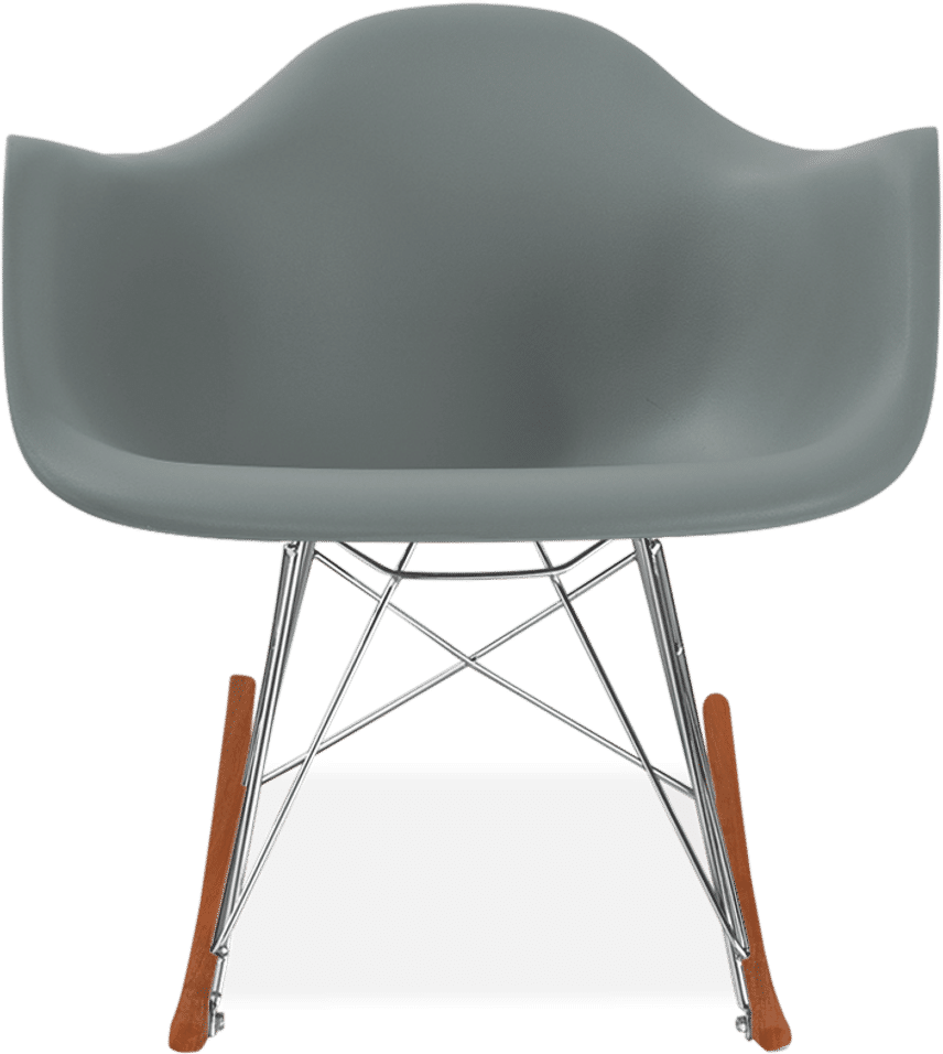 RAR Style Plastic Rocking Chair    Moss Grey/Dark Wood image.