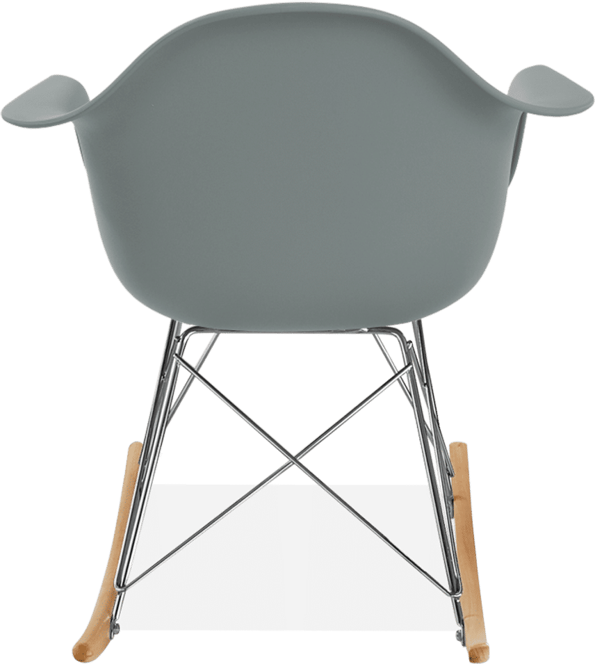 Chaise à bascule en plastique de style RAR Moss Grey/Light Wood image.