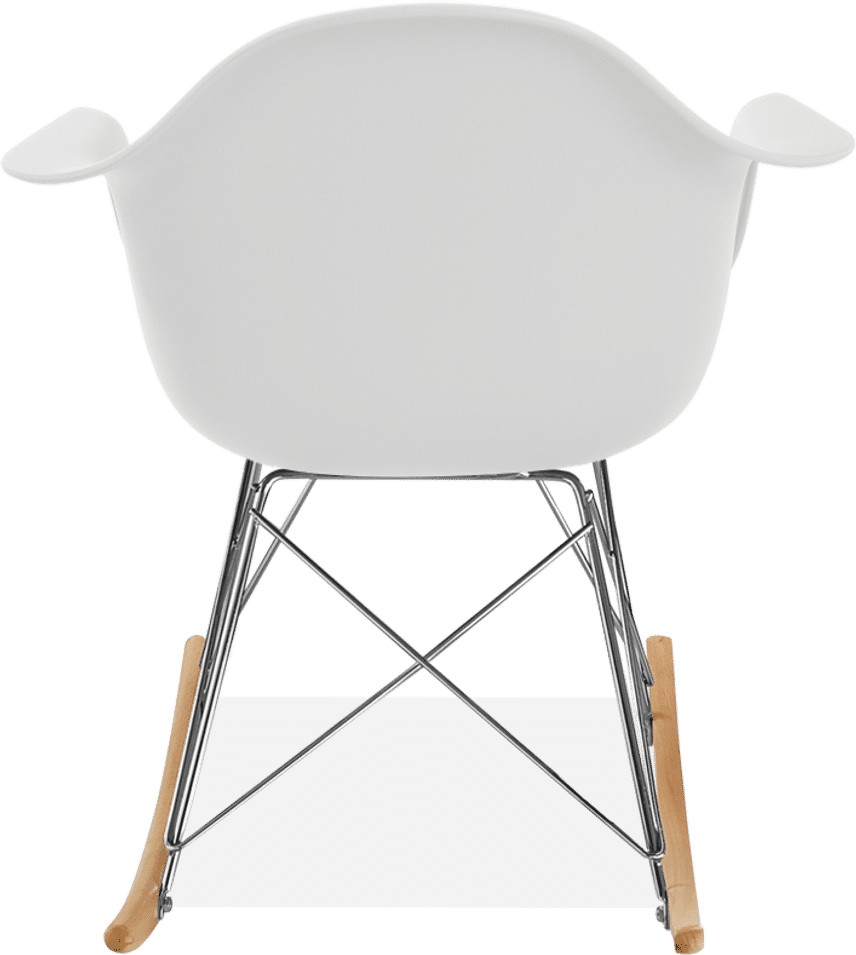 RAR Style Plastic Rocking Chair    White/Light Wood image.
