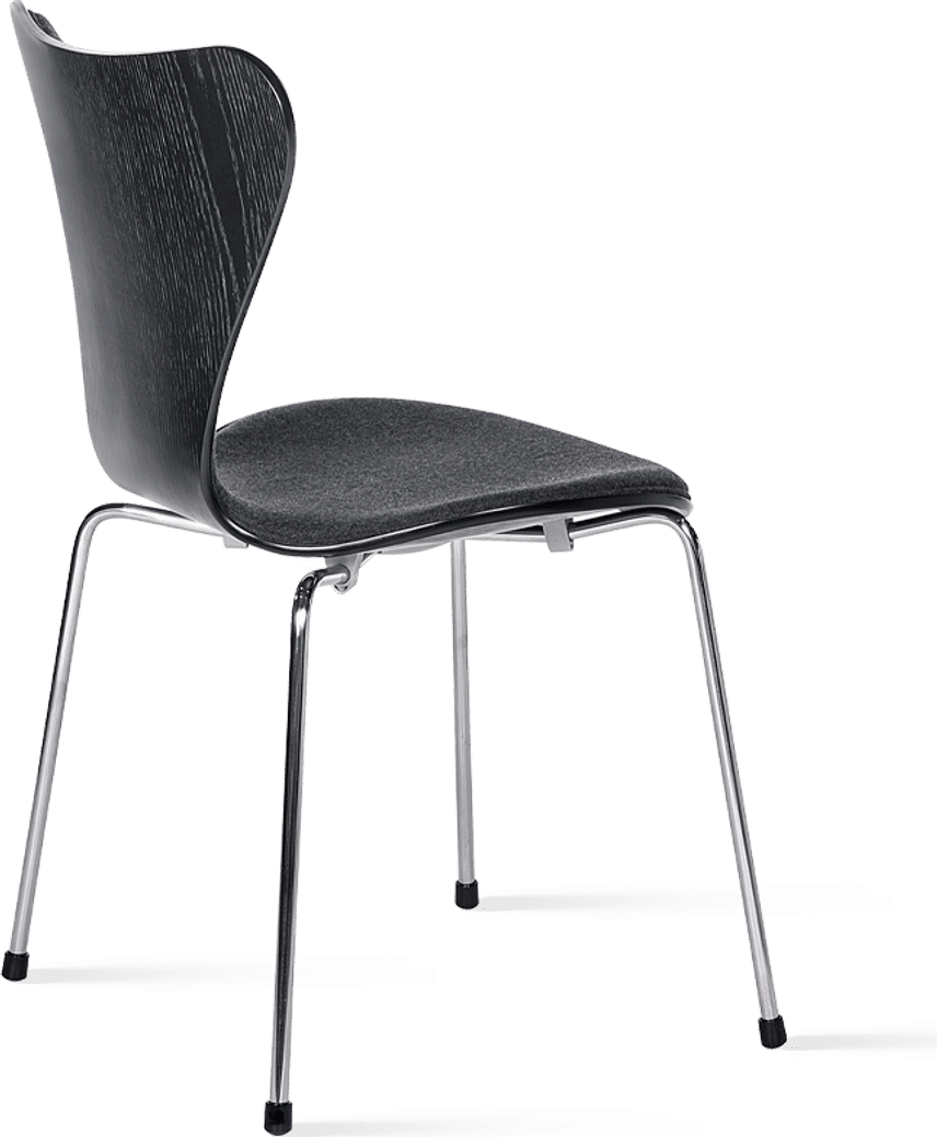 Series 7 Chair - Half Upholstered Wool/Charcoal Grey image.