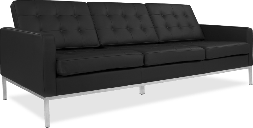 Knoll 3-seters sofa Italian Leather/Black image.