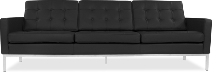 Knoll 3-seters sofa Italian Leather/Black image.