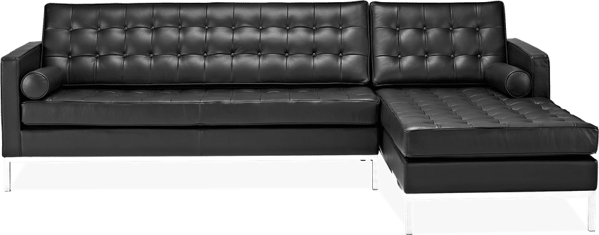 Knoll Corner Sofa Premium Leather/Black  image.