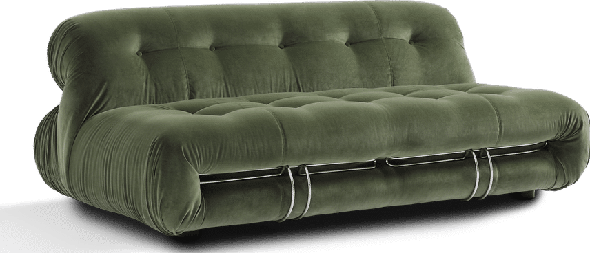 Soriana Style Sofa 2 Seat Bottle Green Velvet image.