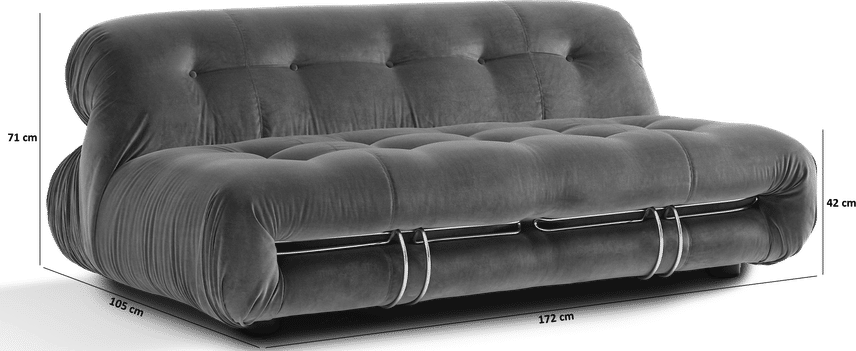 Soriana Style Sofa 2 Seat Bottle Green Velvet image.