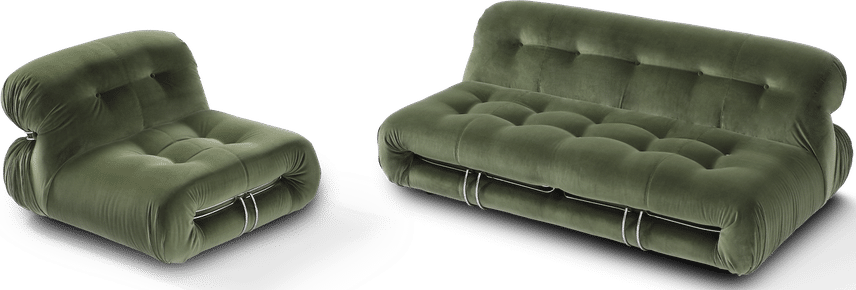Soriana Style Sofa 2 Seat Bottle Green Velvet image.