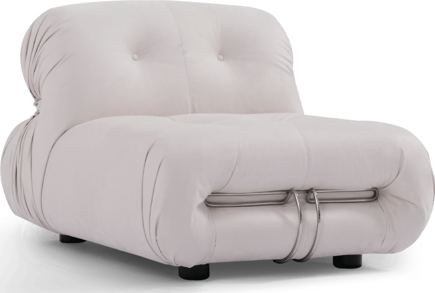Soriana Style Lounge Chair Creamy Alcantara image.