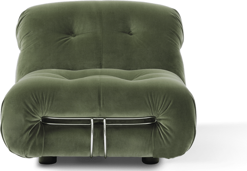 Soriana stijl lounge stoel Bottle Green Velvet image.