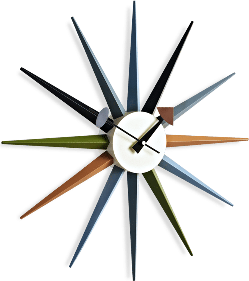 Uhr im Starburst-Stil Multi Color image.