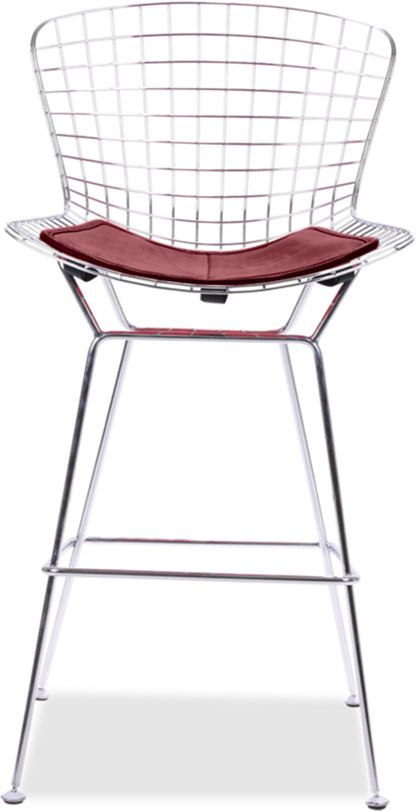 Wire Bar Stool Deep Red image.