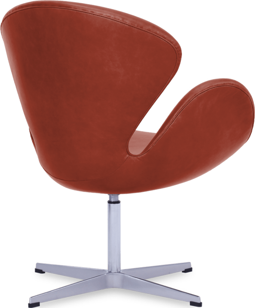 The Swan Chair  Premium Leather/With piping/Caramel Aniline image.