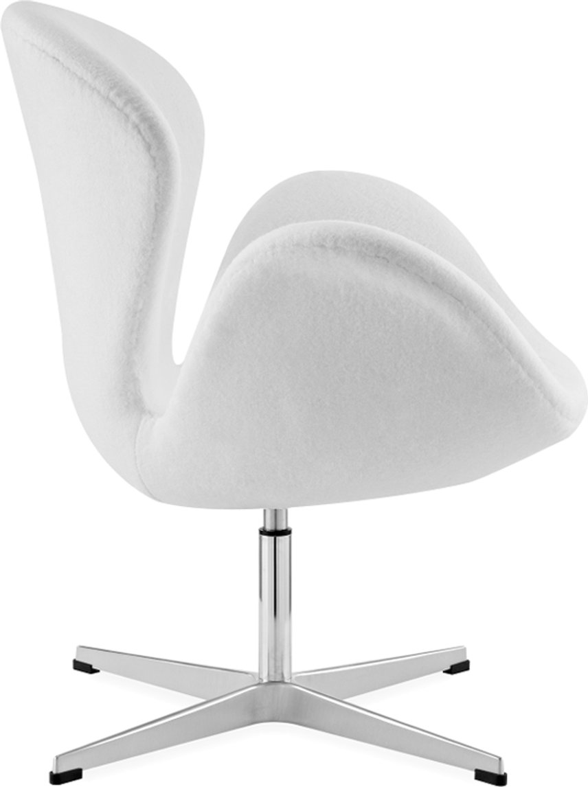 The Swan Chair  Wool/Without piping/White image.