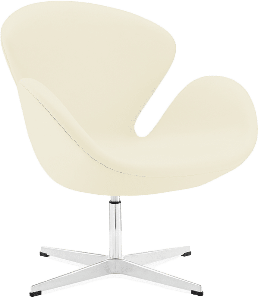 Le fauteuil du cygne Premium Leather/Without piping/Cream image.