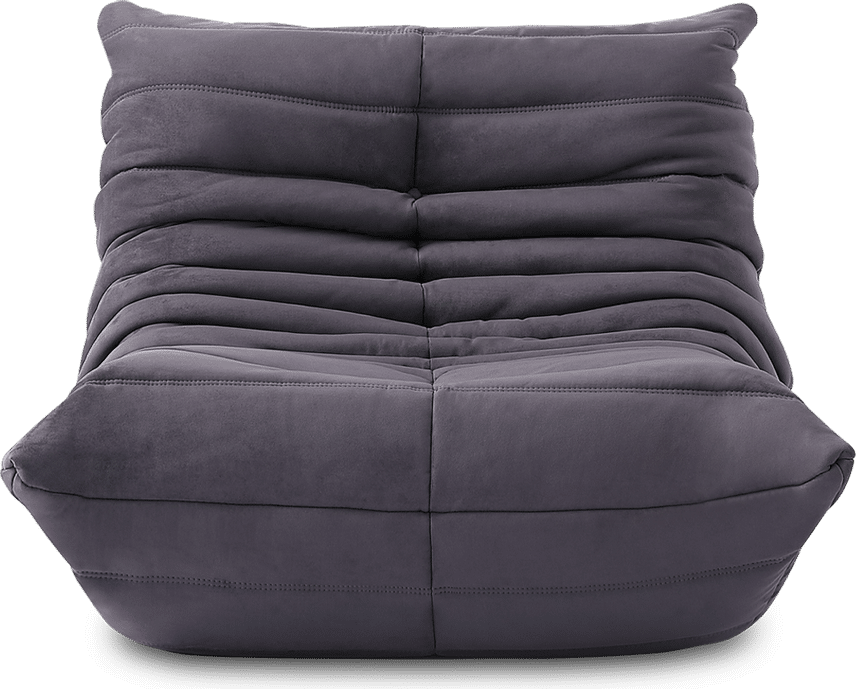 Divano lounge in stile comfort Charcoal Grey Alcantara/Alcantara image.