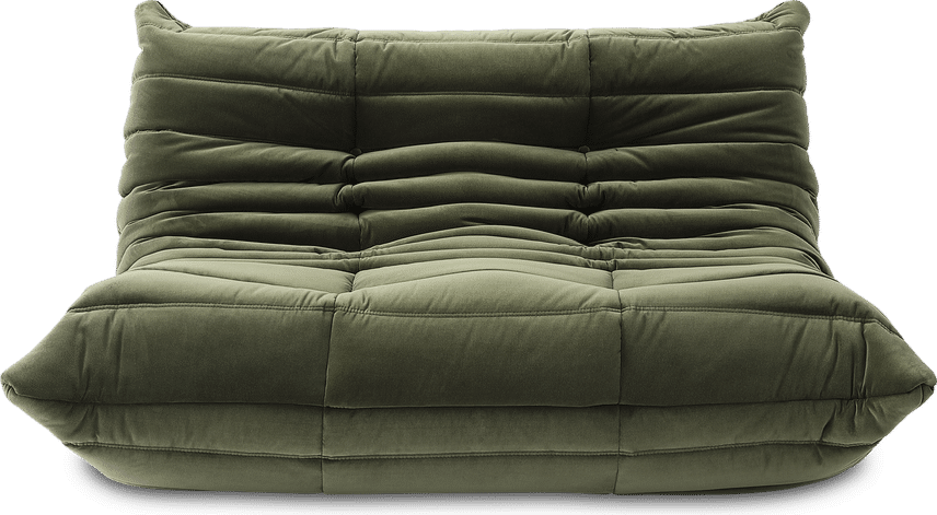 Comfort Style 2-Seater Sofa Bottle Green Velvet/Velvet image.