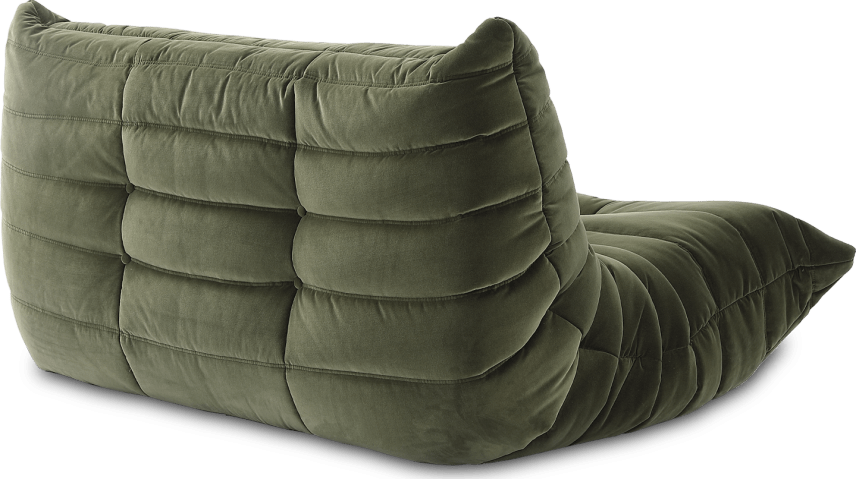 Comfort Style 2-Seater Sofa Bottle Green Velvet/Velvet image.