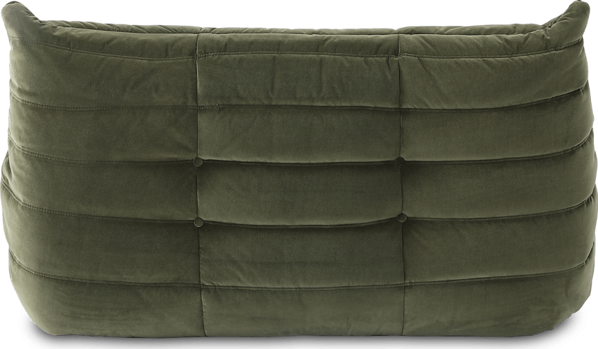 Comfort Style 2-Seater Sofa Bottle Green Velvet/Velvet image.