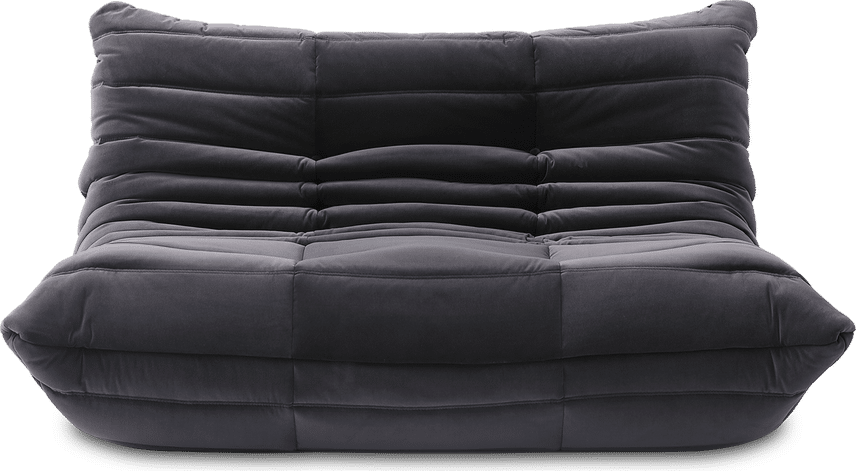 Comfort Style 2-Seater Sofa Dark Grey Velvet/Velvet image.