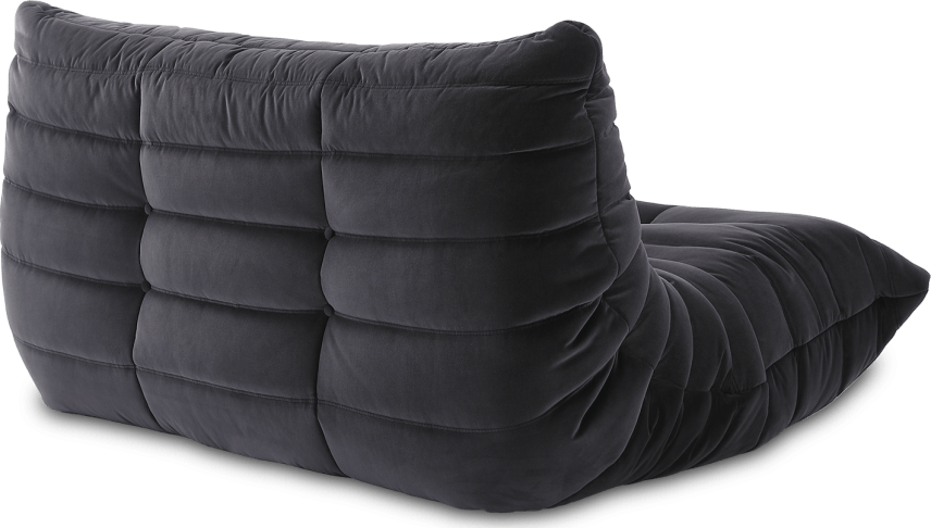 Comfort Style 2-Seater Sofa Dark Grey Velvet/Velvet image.