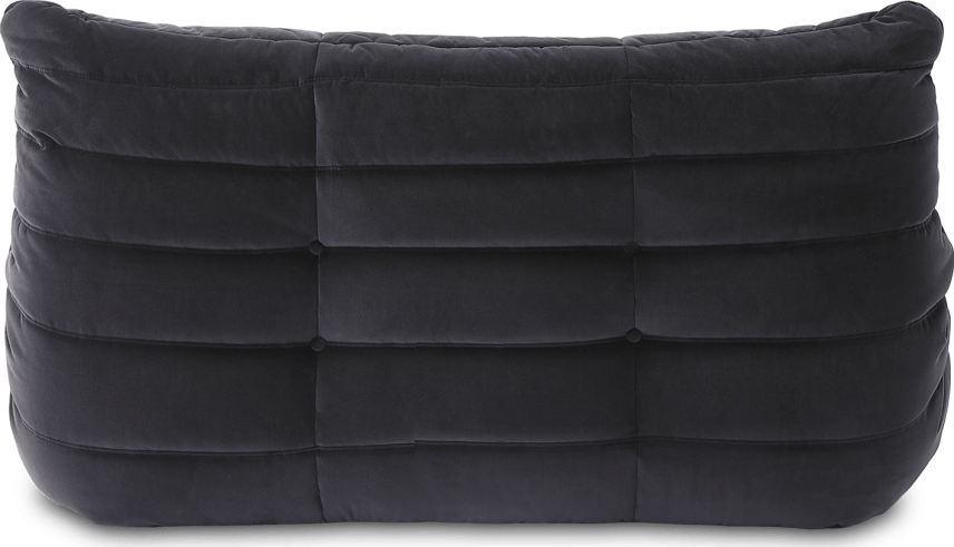 Comfort Style 2-Seater Sofa Dark Grey Velvet/Velvet image.