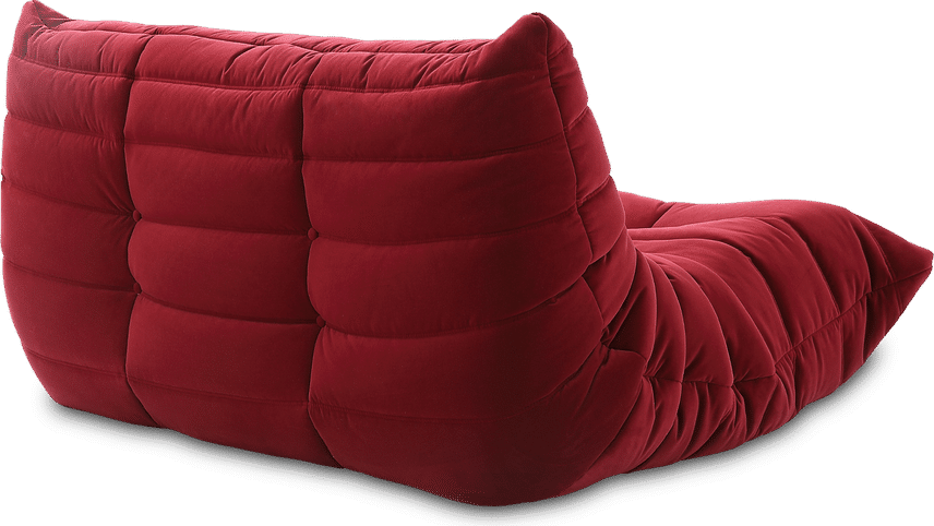 Comfort Style 2-Seater Sofa Dark Red Velvet/Velvet image.