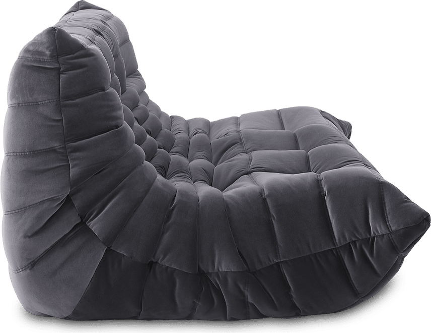 Comfort Style 3-Seater Sofa Dark Grey Velvet/Velvet image.