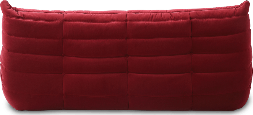 Comfort Style 3-Seater Sofa Dark Red Velvet/Velvet image.