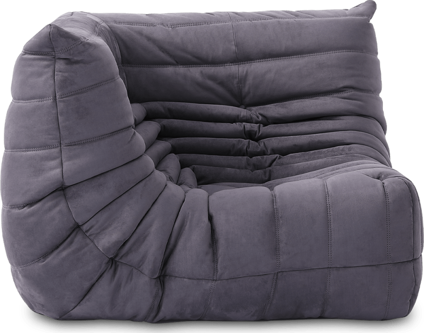 Comfort Style Curve Sofa Charcoal Grey Alcantara/Alcantara image.