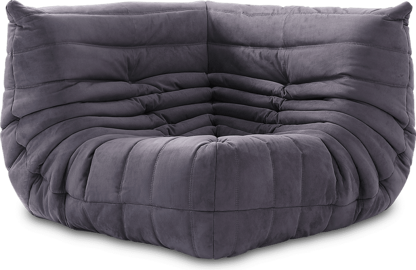 Comfort Style Curve Sofa Charcoal Grey Alcantara/Alcantara image.