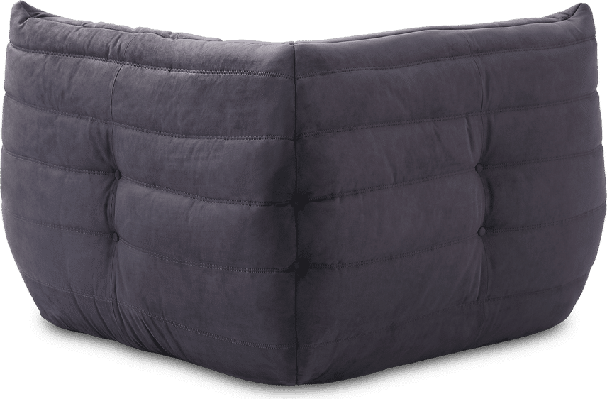 Comfort Style Curve Sofa Charcoal Grey Alcantara/Alcantara image.
