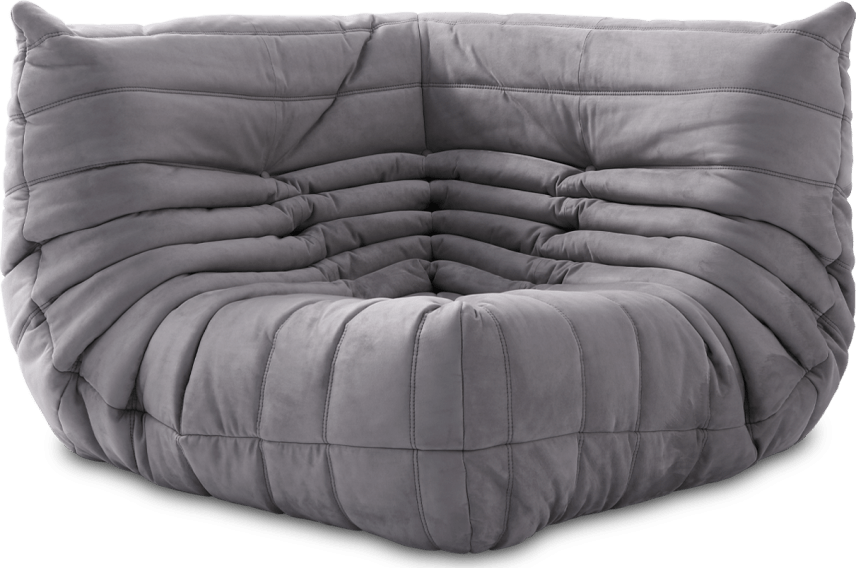 Comfort Style Curve Sofa Light Grey Alcantara/Alcantara image.