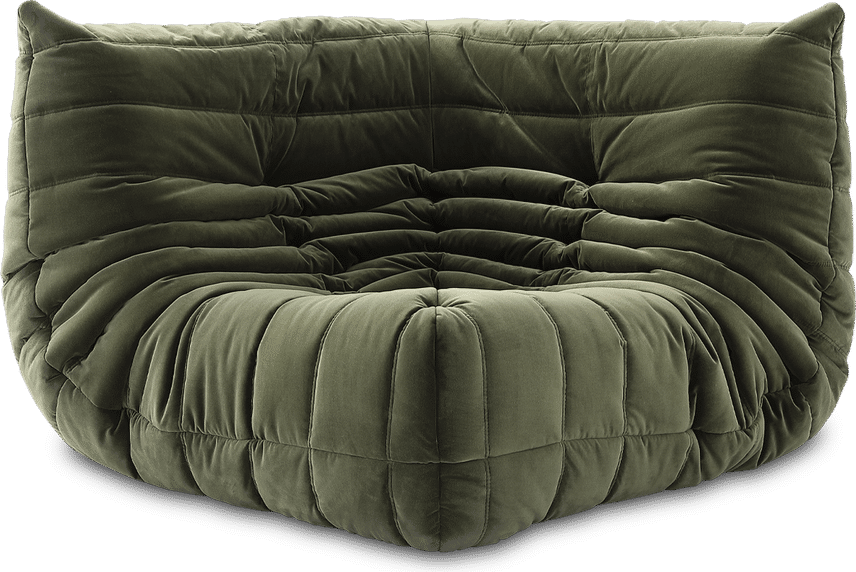 Comfort Style Curve Sofa Bottle Green Velvet/Velvet image.