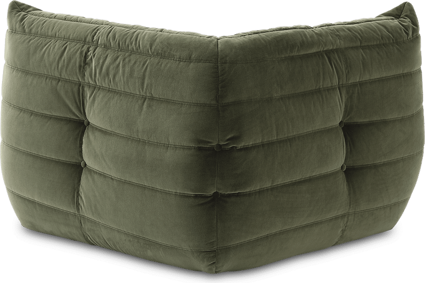 Comfort Style Curve Sofa Bottle Green Velvet/Velvet image.