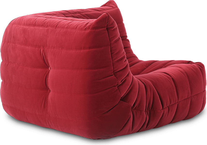 Comfort Style Curve Sofa Dark Red Velvet/Velvet image.