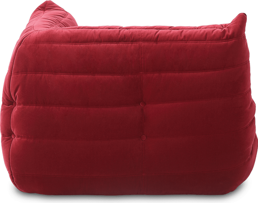 Comfort Style Curve Sofa Dark Red Velvet/Velvet image.