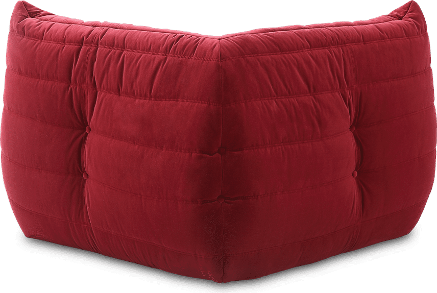 Comfort Style Curve Sofa Dark Red Velvet/Velvet image.