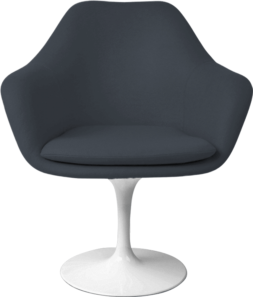 Tulip Carver Chair Charcoal Grey/White image.