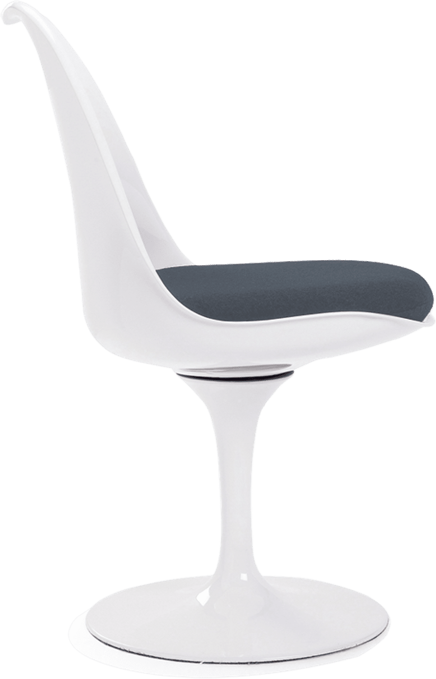 Tulip Chair - Glasfiber Charcoal Grey/White image.