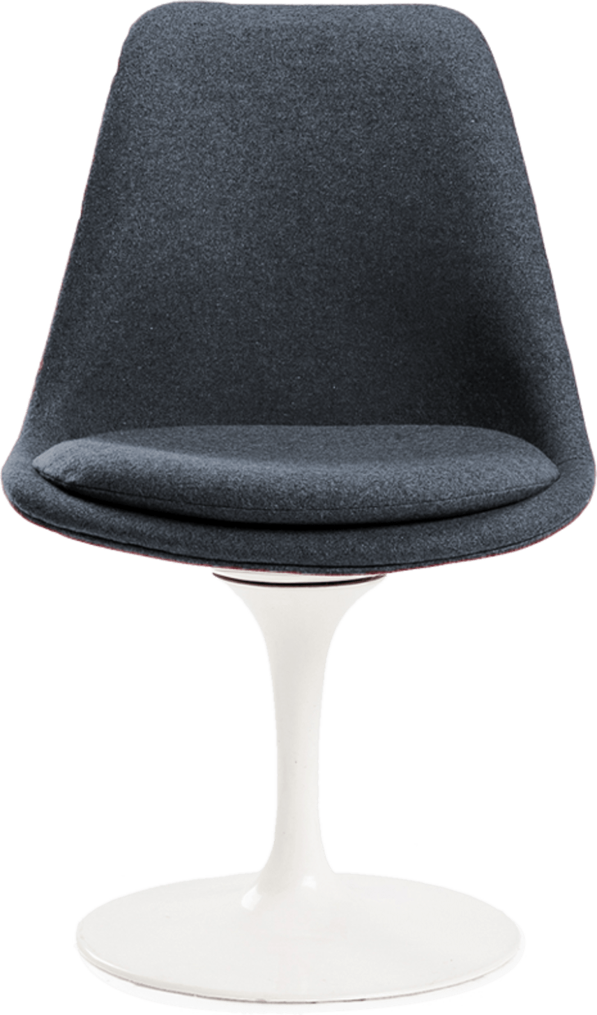 Tulip Chair Upholstered Charcoal Grey image.